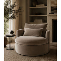 Belmont Round Velvet Arm Chair