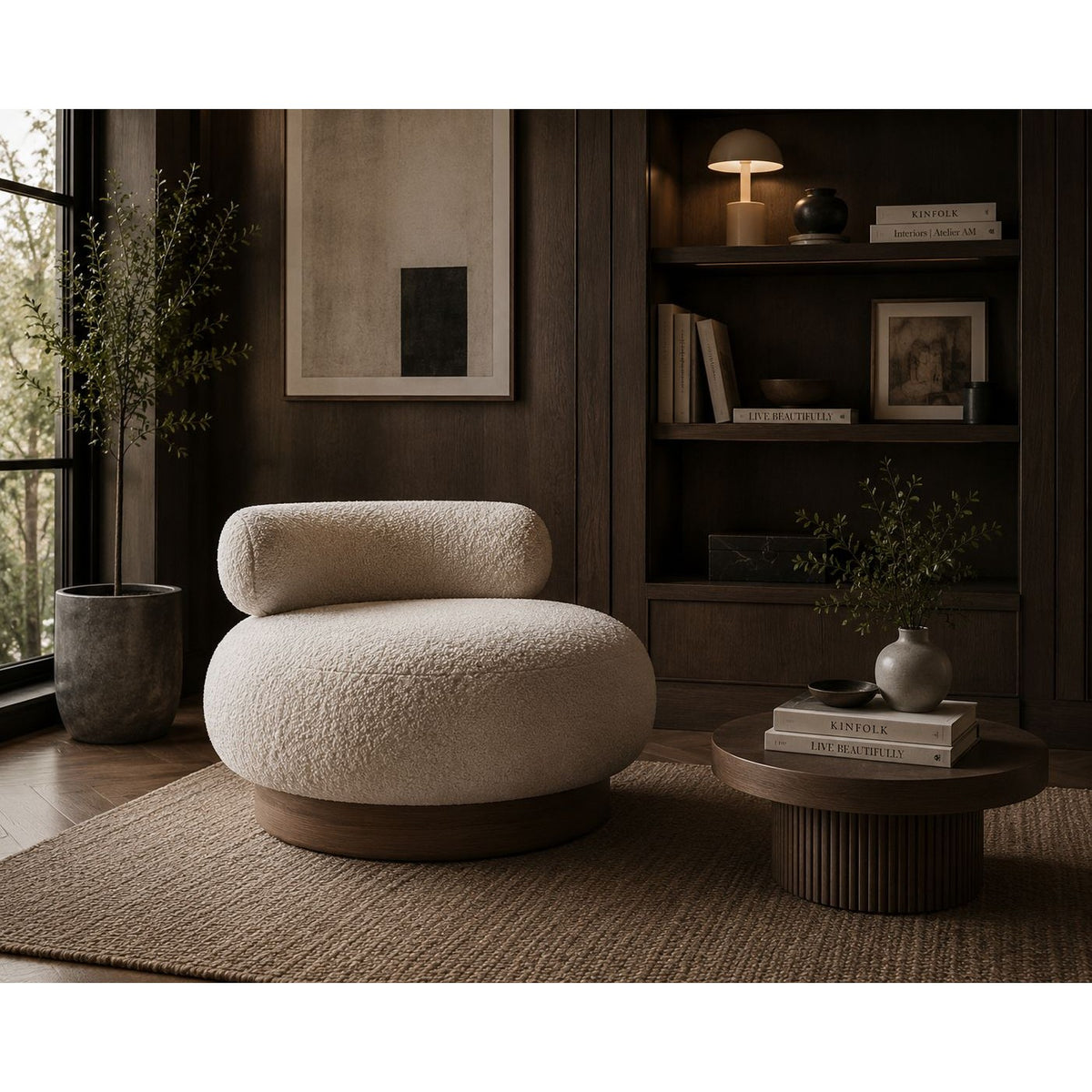 Magnolia Bouclé Arm Chair