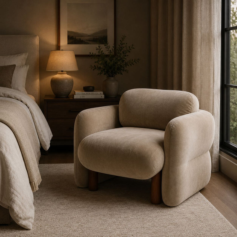 Linden Velvet Arm Chair