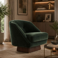 Bilbao Velvet Swivel Arm Chair