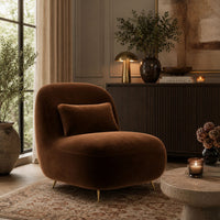 Bordeaux Velvet Slipper Arm Chair
