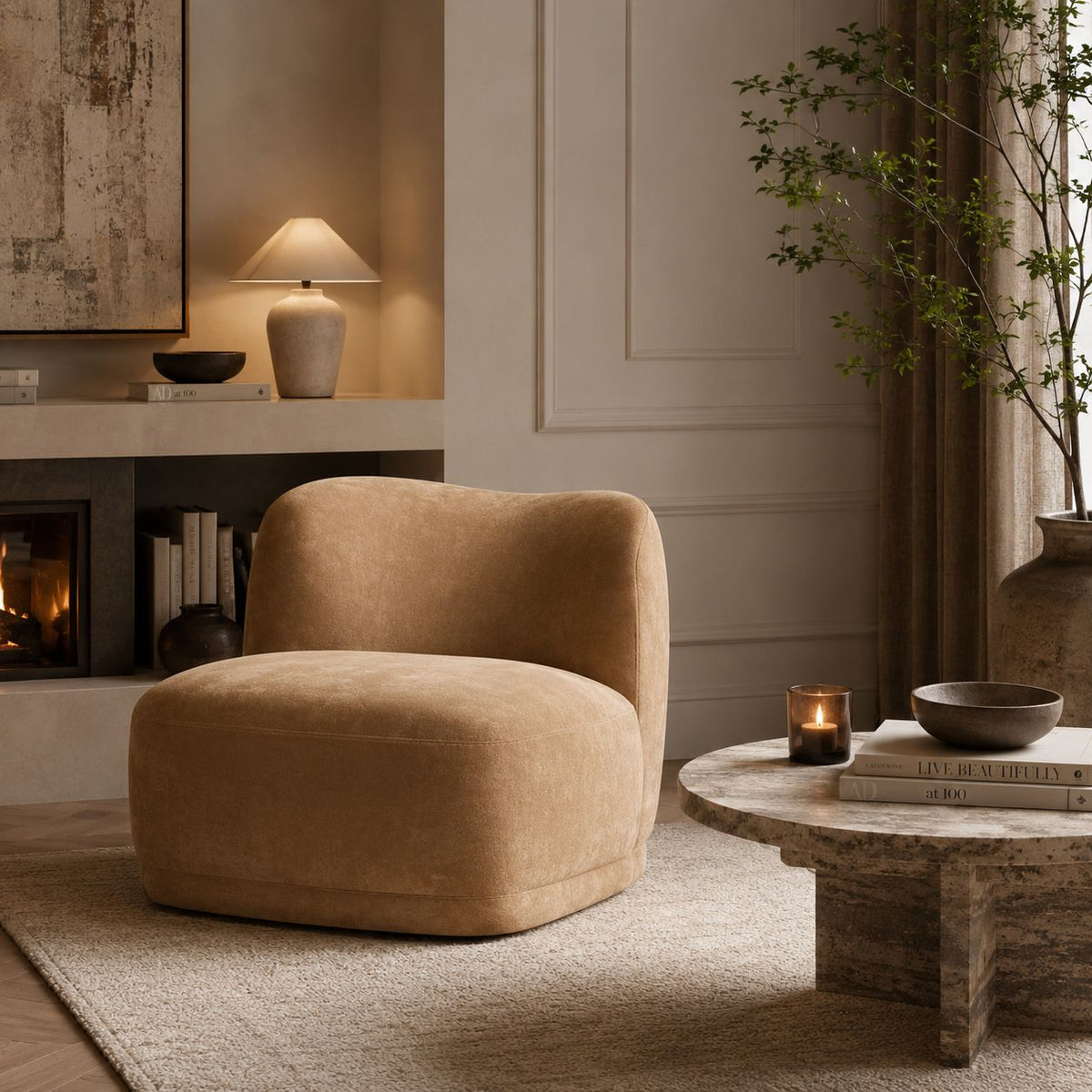Sienna Velvet Arm Chair