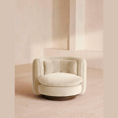 Vancouver Ivory Velvet Arm Chair