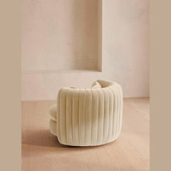 Vancouver Ivory Velvet Arm Chair