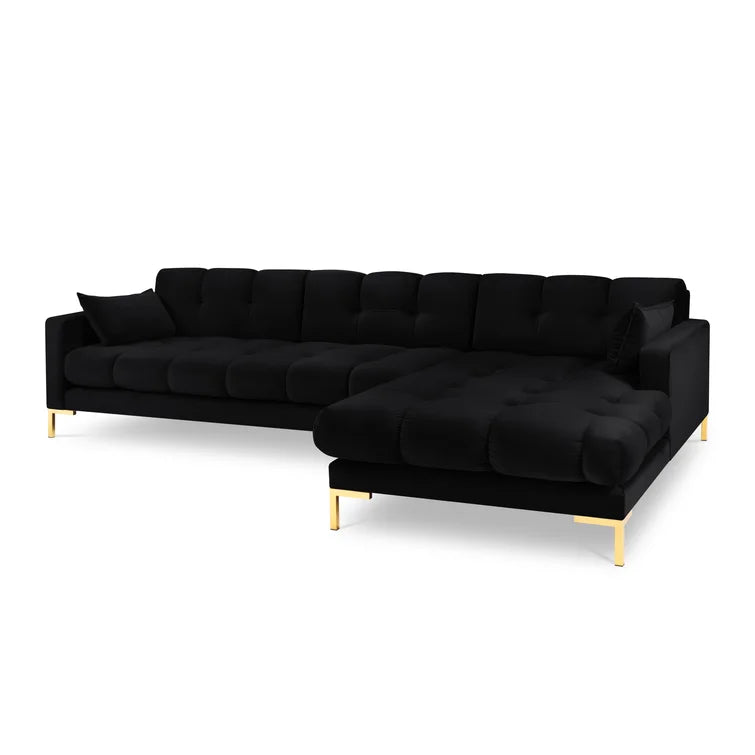 Connaught Black Corner Sofa
