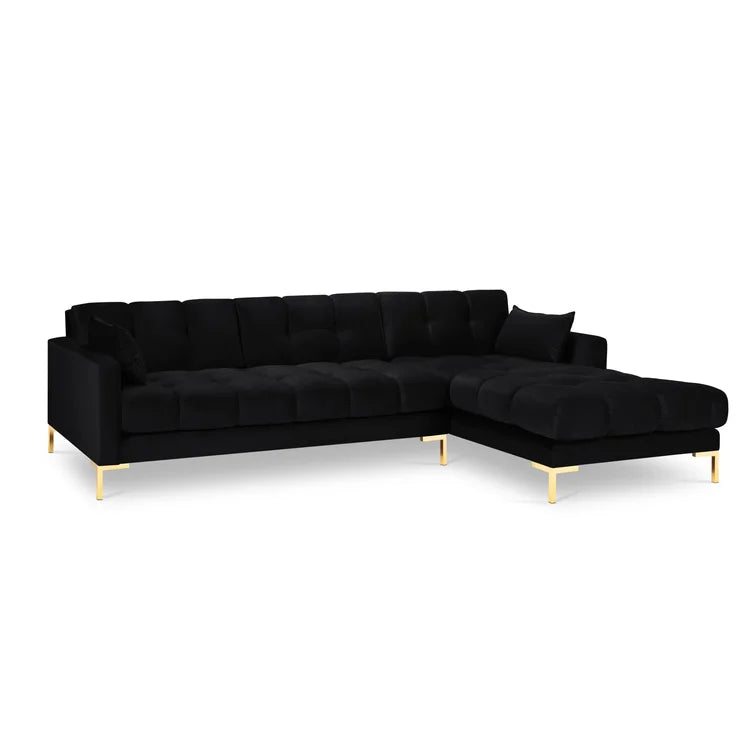 Connaught Black Corner Sofa