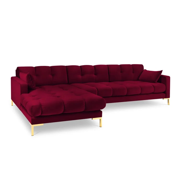 Connaught Red Corner Sofa