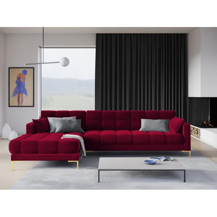 Connaught Red Corner Sofa