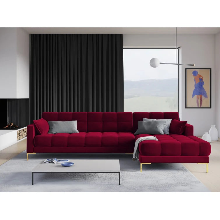 Connaught Red Corner Sofa