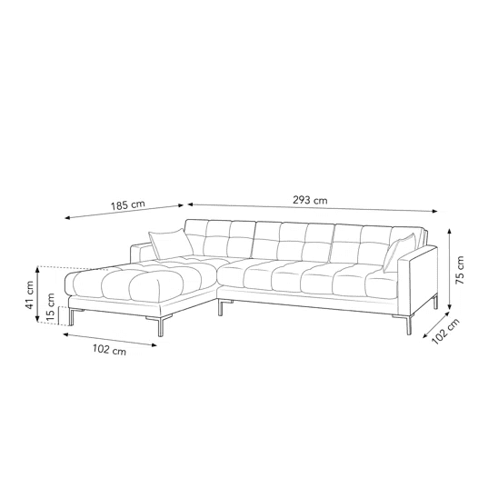 Connaught Black Corner Sofa