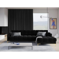 Connaught Black Corner Sofa