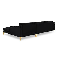 Connaught Black Corner Sofa