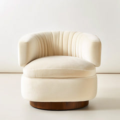 Ivory Velvet Arm Chair