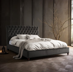 Elara Velvet Bed