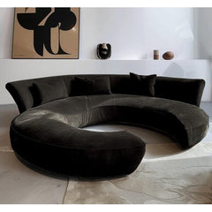 Laurent Chenille Curved Sofa