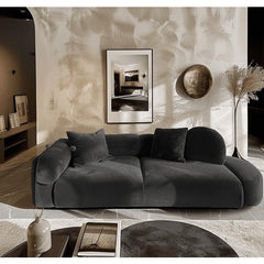 Rora Villy Tan Velvet Sofa