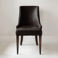 Leather High Back Dining Chair