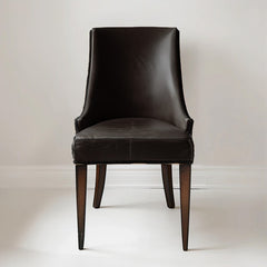 Leather High Back Dining Chair