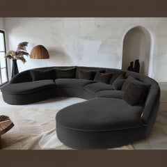 Madone Chenille Curved Sofa