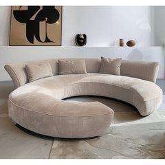 Laurent Chenille Curved Sofa