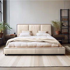 Maple Leather Bed