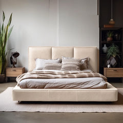 Ash Leather Bed