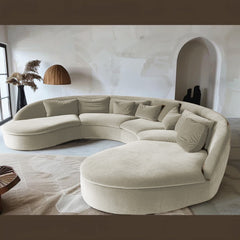 Madone Chenille Curved Sofa