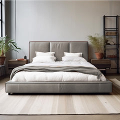 Maple Leather Bed