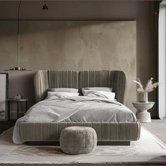 Silk Suede Bed + Foot stool