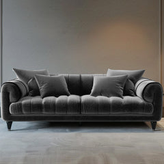 Opus Ned Black Velvet Sofa