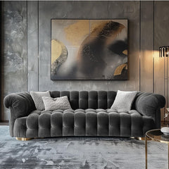 Opus Sam Black Velvet Sofa