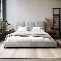 Maple Leather Bed