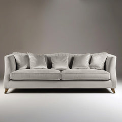 Holly Collection Beige Velvet Sofa