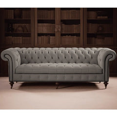 Eton Collection Cream Velvet Sofa