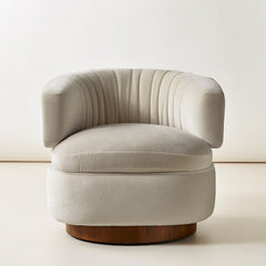 Ivory Velvet Arm Chair