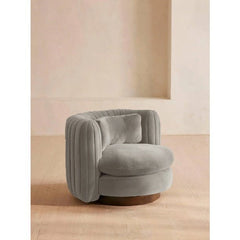 Vancouver Ivory Velvet Arm Chair