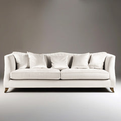 Holly Collection Beige Velvet Sofa