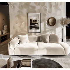 Rora Villy Tan Velvet Sofa