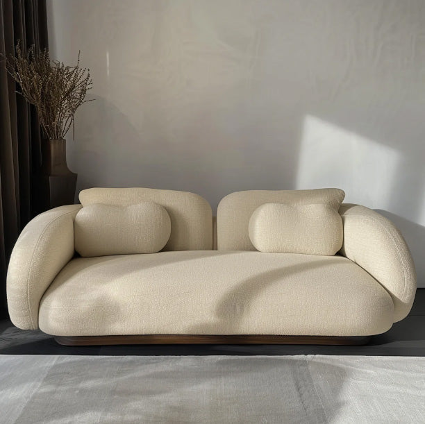 Ivory Boucle Sofa