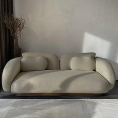 Ivory Boucle Sofa