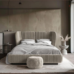 Silk Suede Bed + Foot stool