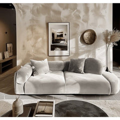 Rora Villy Tan Velvet Sofa