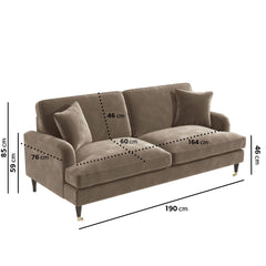 Veloura Velvet Beige Sofa