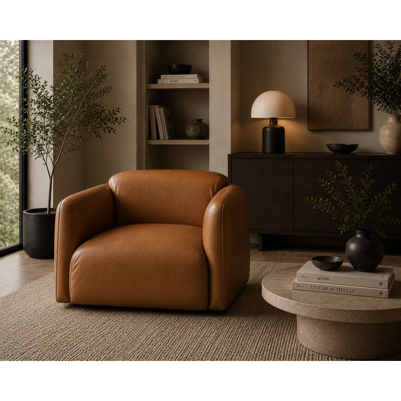 Antibes Leather Arm Chair