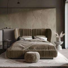 Silk Suede Bed + Foot stool