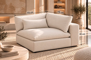 Cloud Nine corner piece with measurements, seen from the other side