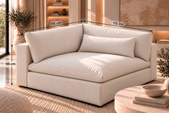 Cloud Nine Modular Sofa — Corner Piece with dimensions