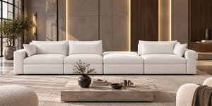 Cloud Nine Modular Sofa as a four-seater in white