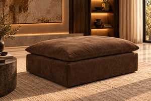 Cloud Nine modular ottoman in brown