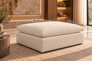 Cloud Nine ottoman dimensions: 115 cm by 95 cm